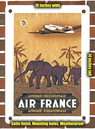 METAL SIGN - 1948 French West Africa, Equatorial Africa French Airline