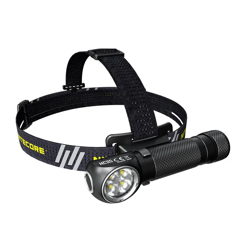 Imagem -03 - Nitecore Hc35 Farol Recarregável Usb 2700 Lúmen em Forma de l Farol com Bateria Nl2140hp 4000mah Protable Lanterna de Acampamento