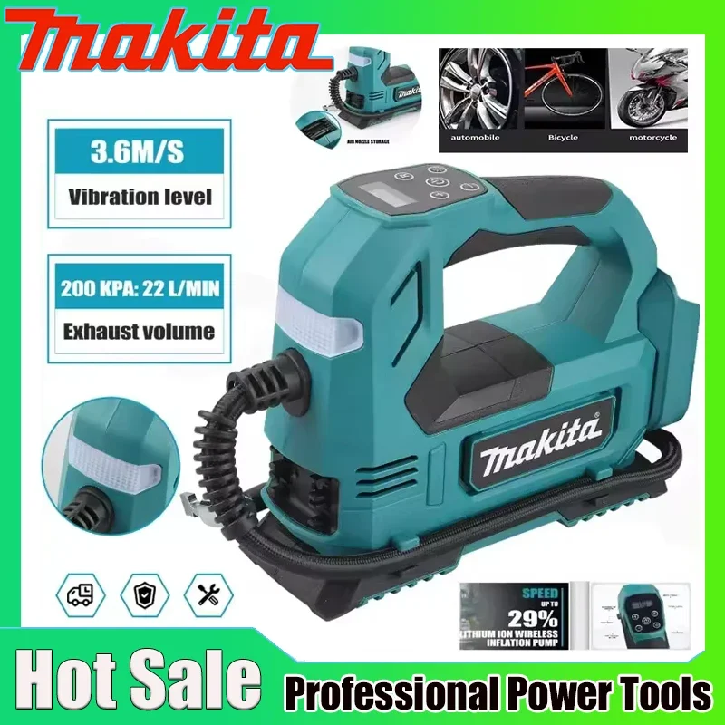 

Makita Automatic Cordless Inflator Electric Air Pump Car Tire Handheld Air Compressor Car Tyre Inflator Electric Motorcycle