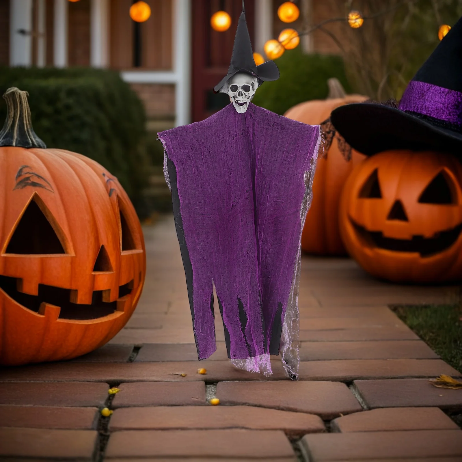 

Hanging Ghost Decoration Spooky Cute for Front Yard Ghosts Halloween Decorations Lawn Scary Skull