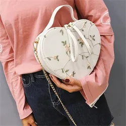 Women's Bag 2024 New Korean Embroidered Handheld Shoulder Bag Small Fresh and Fashionable Girl Crossbody Bag Gift