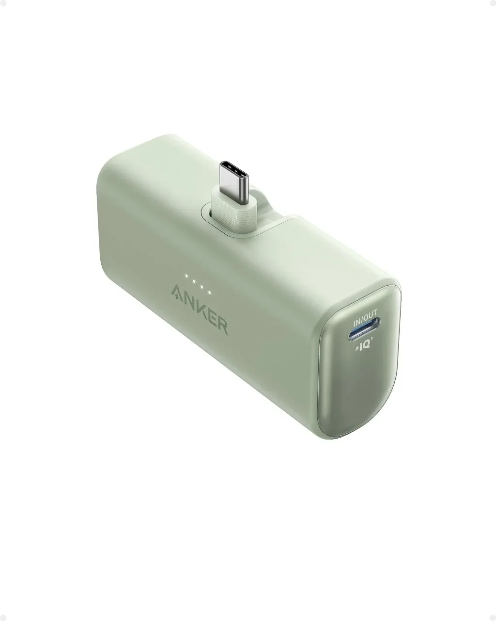 ANKER iPhone 16 Tragbares Ladegerät, Nano-Powerbank mit integriertem USB-C-Anschluss, 5.000 mAh tragbares Ladegerät 22,5 W