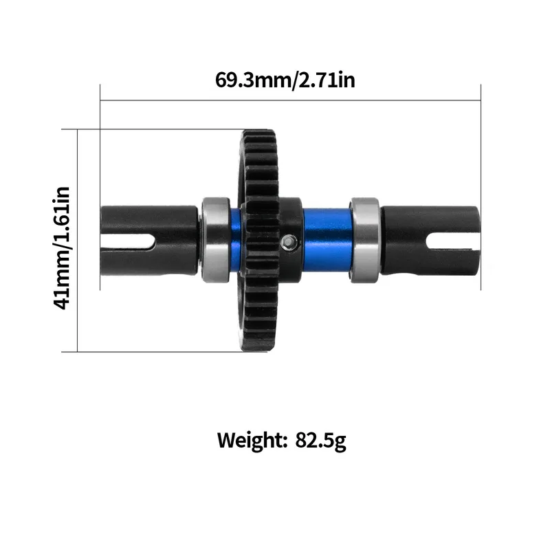 39T Metal Medium Differential Straight Shaft Assembly Kit for 1/7 ARRMA 6S INFRACTION TYPHON RC Car Upgrade Parts