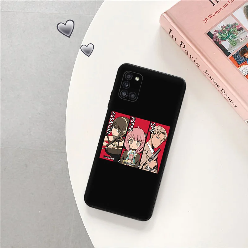 Phone Case for Samsung A35 5G A55 A02 A03 A04 A05 S8 S9 Note 10 Plus 9 8 A05S A04E Manga Spy × Family Soft Black Silicone Cover