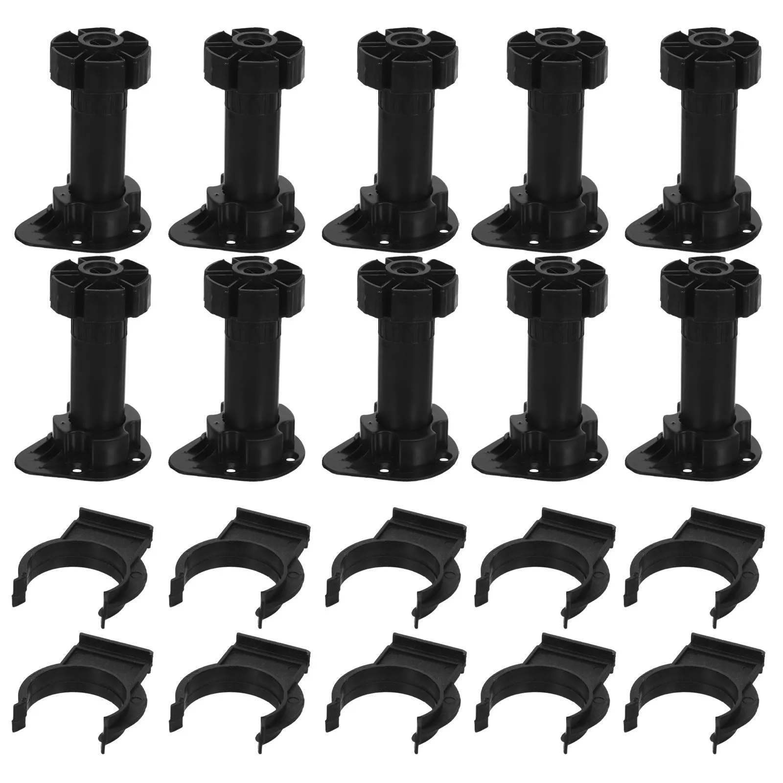 

10 комплектов пластиковых регулируемых опор для шкафов, скрытые ножки-фиксаторы для кухонных шкафов и цоколя