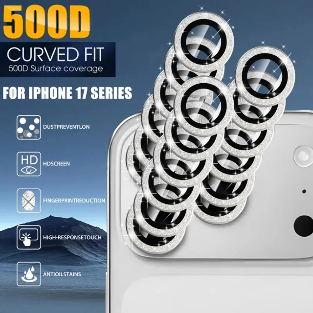 الفاخرة بلينغ هوك الماس تصميم كاميرا فيلم آيفون 17 برو ماكس 17Air 16 15 14 زائد HD المضادة للخدش وعرة عدسة الغطاء الخلفي