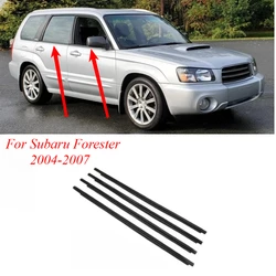 4 Piece Outer Door Window Moulding for Subaru Forester 2004-2007 Weatherstrip Seal Belt Glass Rubber 81CM 84CM 61280-SA010