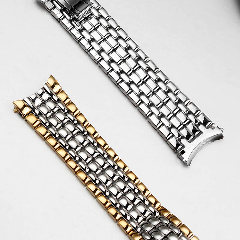 18mm 20mm Bracelet for Longines Classic Elegant Series L4.821 L4.809 Women\'s Precision Steel Stainless Steel Arc Watchband strap