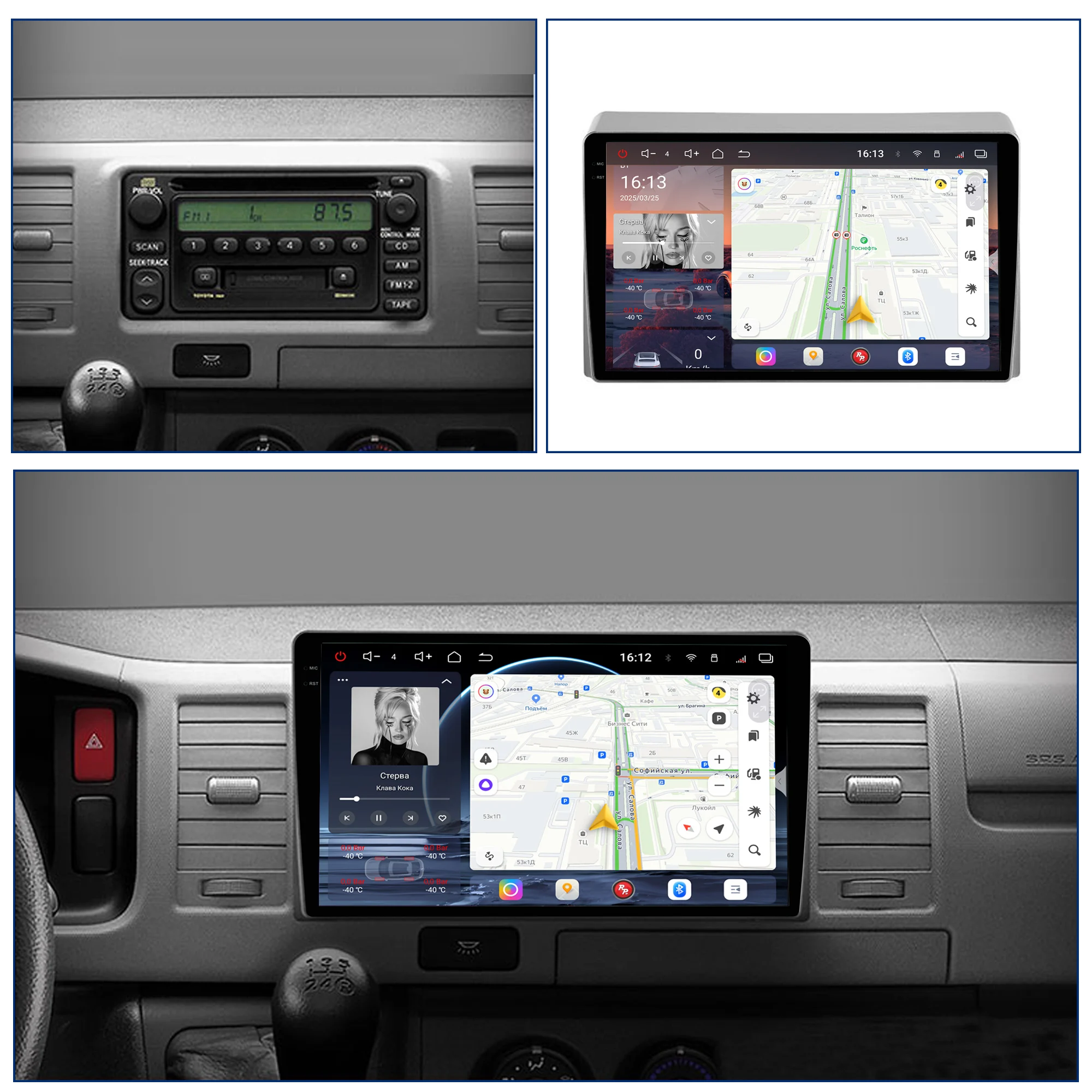 Redpower Crystal Sound 850 Pro Max Android Car Radio Player Screen for Toyota Hiace 2010-2018 CarPlay Bluetooth Hi-Fi