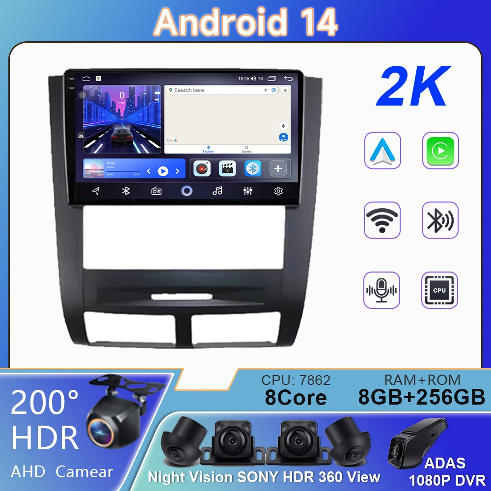 For Ssangyong Rexton 2002 2003 - 2006 Multimedia Video Player Android Auto Car Radio GPS Navigation Stereo Carplay No 2din DVD