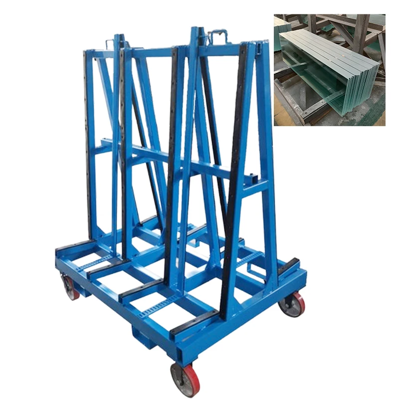 

Warehouse Plate Glass Transport Vehicle Storage Rack Wood Panel Transfer Trolley For Industrial