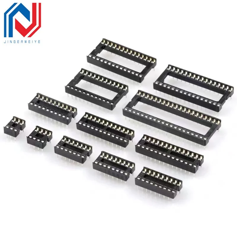 IC Sockets DIP8 DIP14 DIP16 DIP18 DIP20 DIP28 DIP40 Pins Round Hole  2.54 PCB Connector DIP Socket 6 8 14 16 18 20 28 32 40 pin