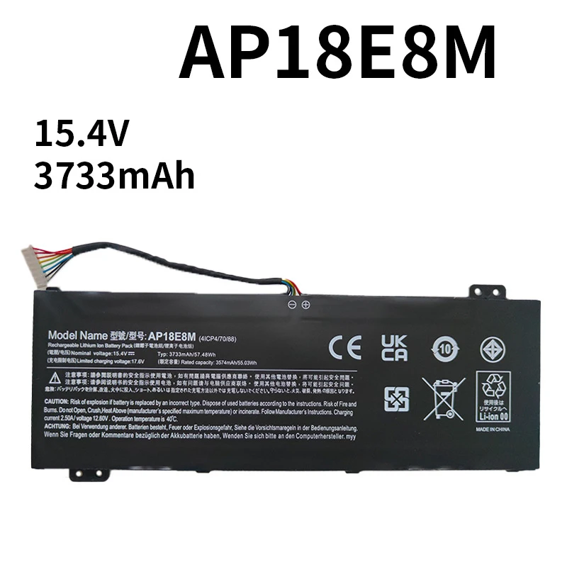 

15.4V 57.48Wh AP18E8M AP18E7M Laptop Battery for Acer Nitro 5 AN515-54 AN515-55 AN517-51 7 AN715-51 Aspire 7 A715-74 A715-74G