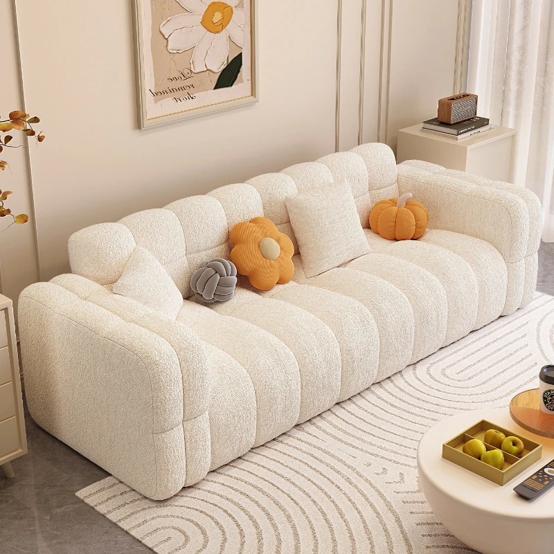 

Двухместный диван для дома, белый, простой, современный, удобный, кремовый, мягкий, угловой диван, современная мебель для гостиной