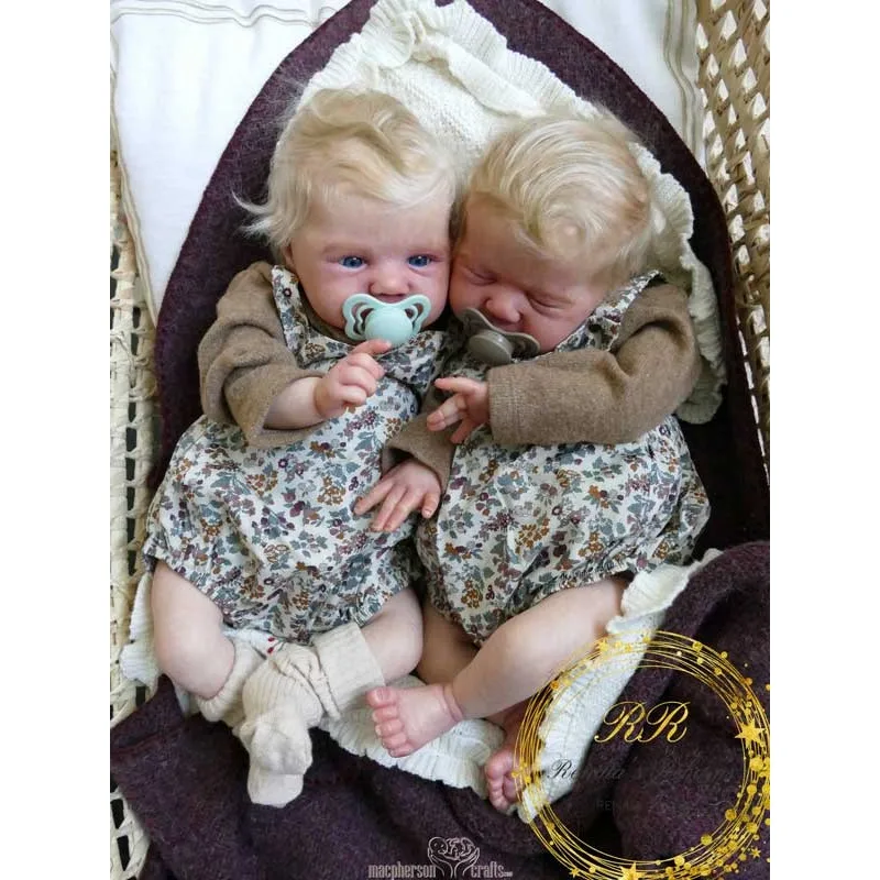 NPK 18Inch Unfinished Unpainted Unassembled DIY Doll Kit Fresh Color Blank Reborn Bo Parts with Cloth Body and Eye