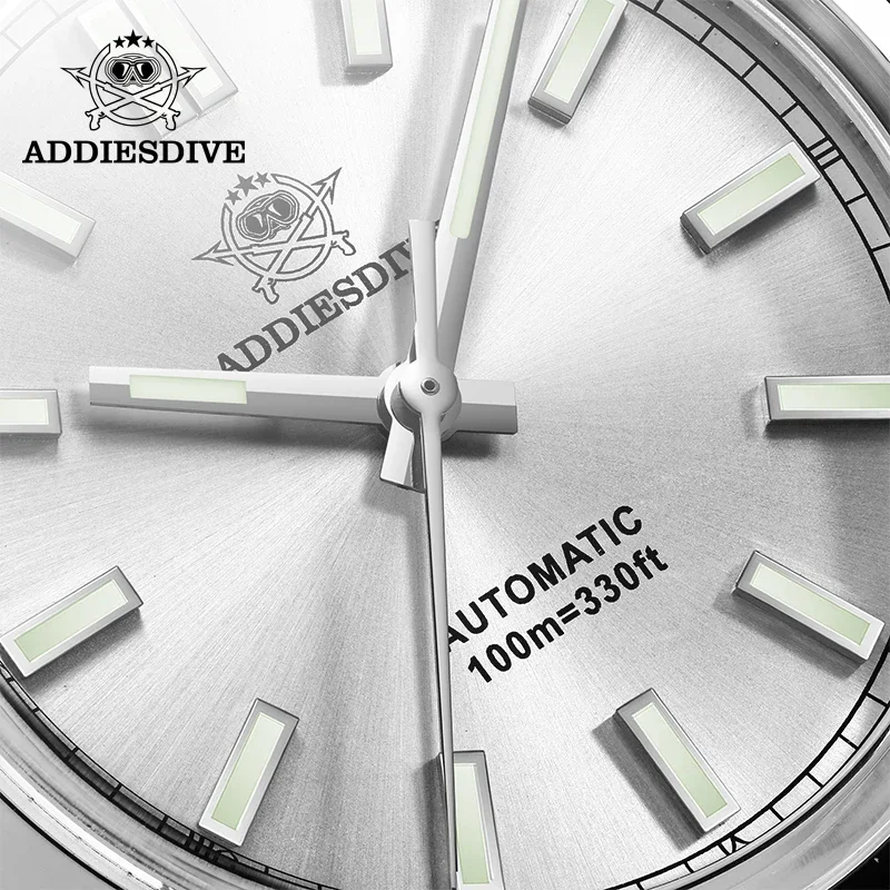 ADDIESDIVE 36mm Men Fashion Luxury Watch PT5000 Sapphire Bubble Mirror Pot Cover Glass 100m Diving Automatic Mechanical Watches