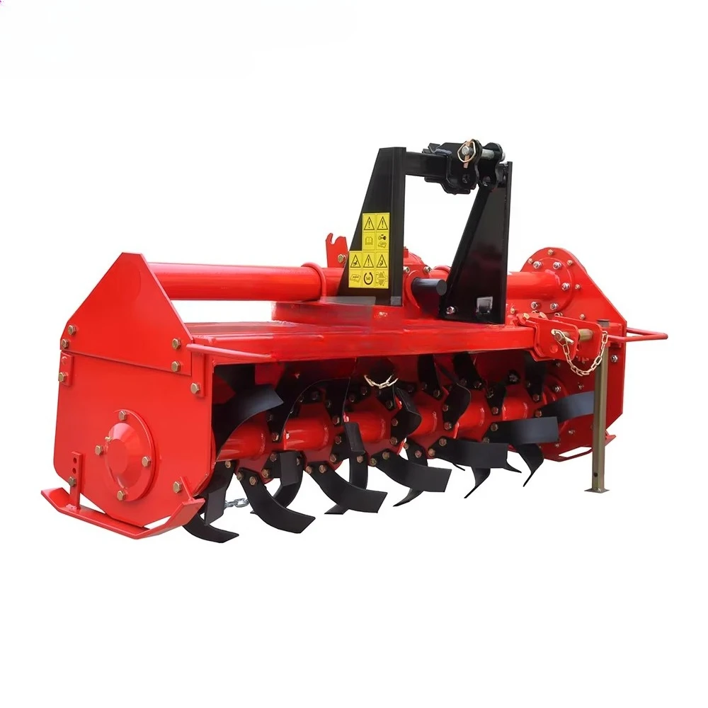 Agricultural Compact Tractor 3-point Hitch Heavy Duty Rotary Tiller Pto Rotavator for Sale Provided Gearbox Transit China France