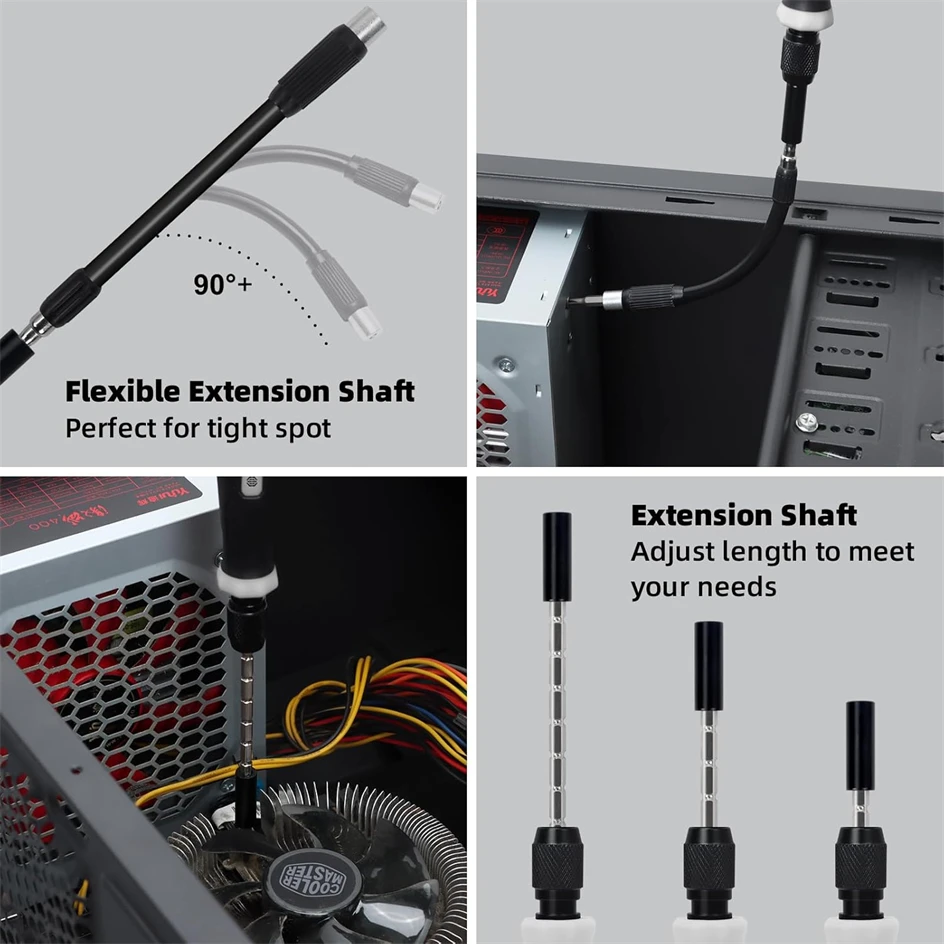 152-in-1 Magnetisches Präzisions-Schraubendreher-Set mit Hex- und Phillips-Magnetbits für iPhone, PC, professionelle Reparatur, Handwerkzeug-Schraubendreher – Detail 15