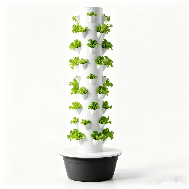 Smart Vertical Hydroponic Tower 9 Layer Aeroponic Growing System Indoor Outdoor Home Garden Vegetable Herb Lettuce Plant Grower