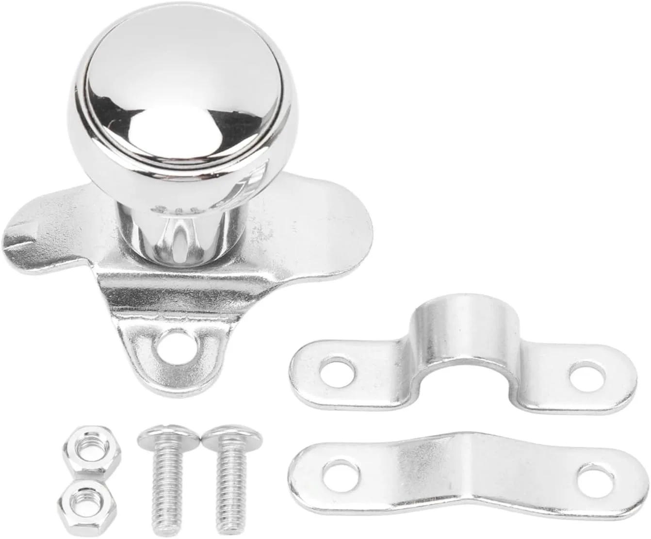 

Chrome Steering Wheel Spinner Knob, Duty Plated Aluminum Steering Wheel Spinner Install for Most Cars, Trucks, Tractors, Boats