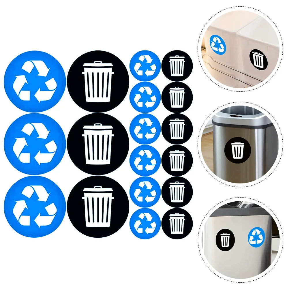 

1Set Garbage Classification Sticker Waterproof PVC Self Adhesive Trash Can Recycling Decals for Waste Sorting and Disposal