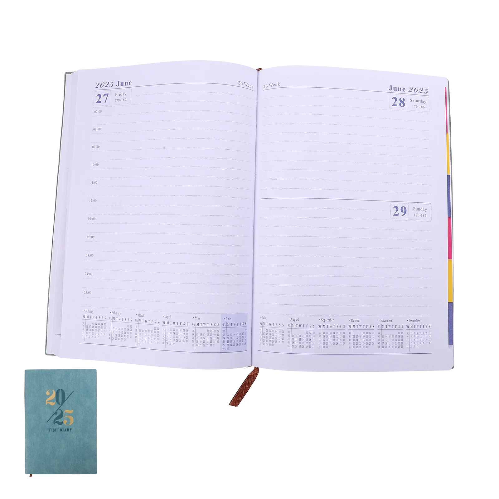 2025 Schedule to Do Notebook Agenda Organizer Mini Planner Weekly Meal and Grocery List Small Portable Calendar Pocket Dating