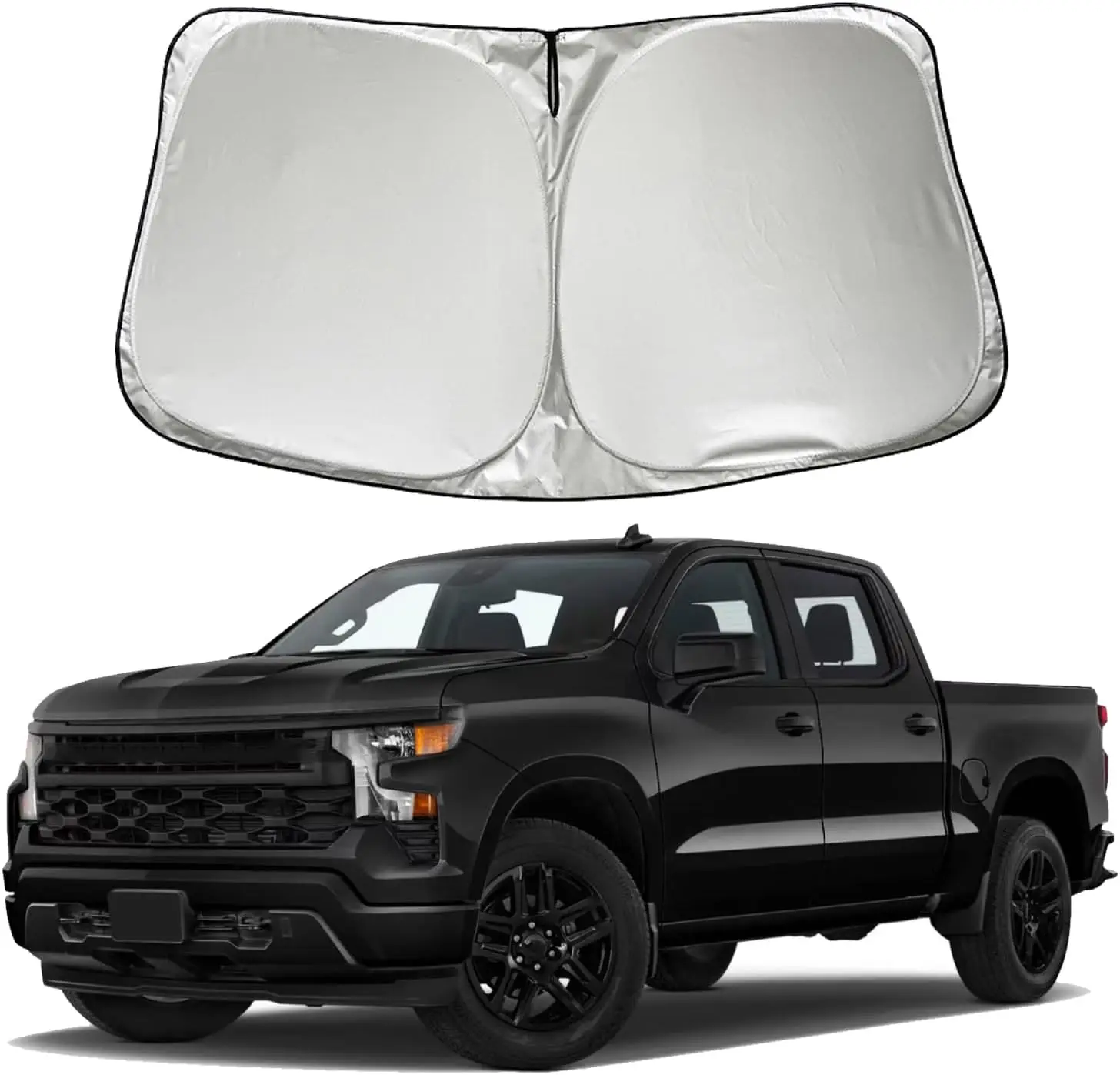 

Universal Car Windshield Sun Shade for Trucks, Compatible with 2007-2026 Models, Heat Protection Accessory