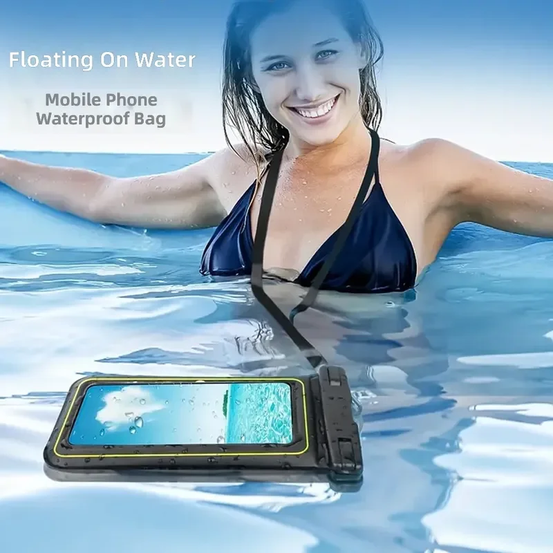 Waterproof Bag for Sponge Mobile Phone Outdoor Swimming Drifting Diving Touch Screen Floating Waterproof Case7.5 Inch Universal