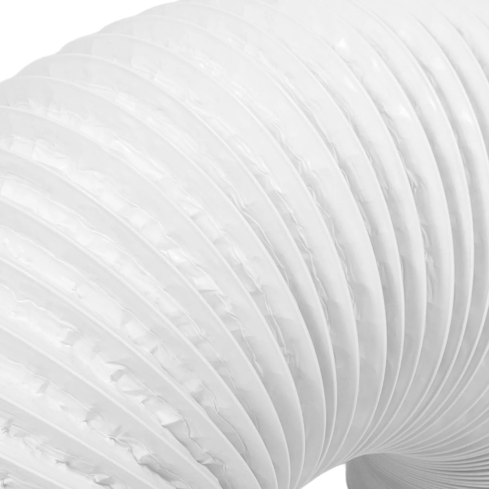 Portable Flexible Exhaust Pipe White Plastic Telescopic Hose Dryer Vent Duct Air Conditioner Tube Extension for Universal Ac - view 2