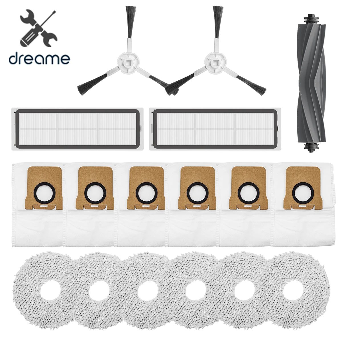 original-dreame-bot-l10s-pro-l10s-ultra-robot-vacuum-cleaner-spare-parts-set-1-main-brush-2-side-brush-2-filter-6-mop-6dust-bag