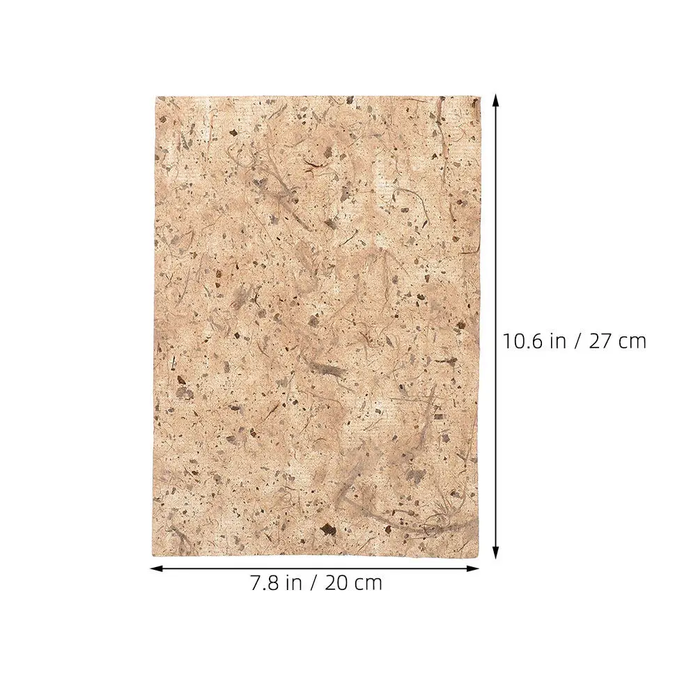 20Pcs Handmade Bark Paper Sheets Vintage Texture Decoupage Calligraphy Scrapbook DIY Painting Craft Materials