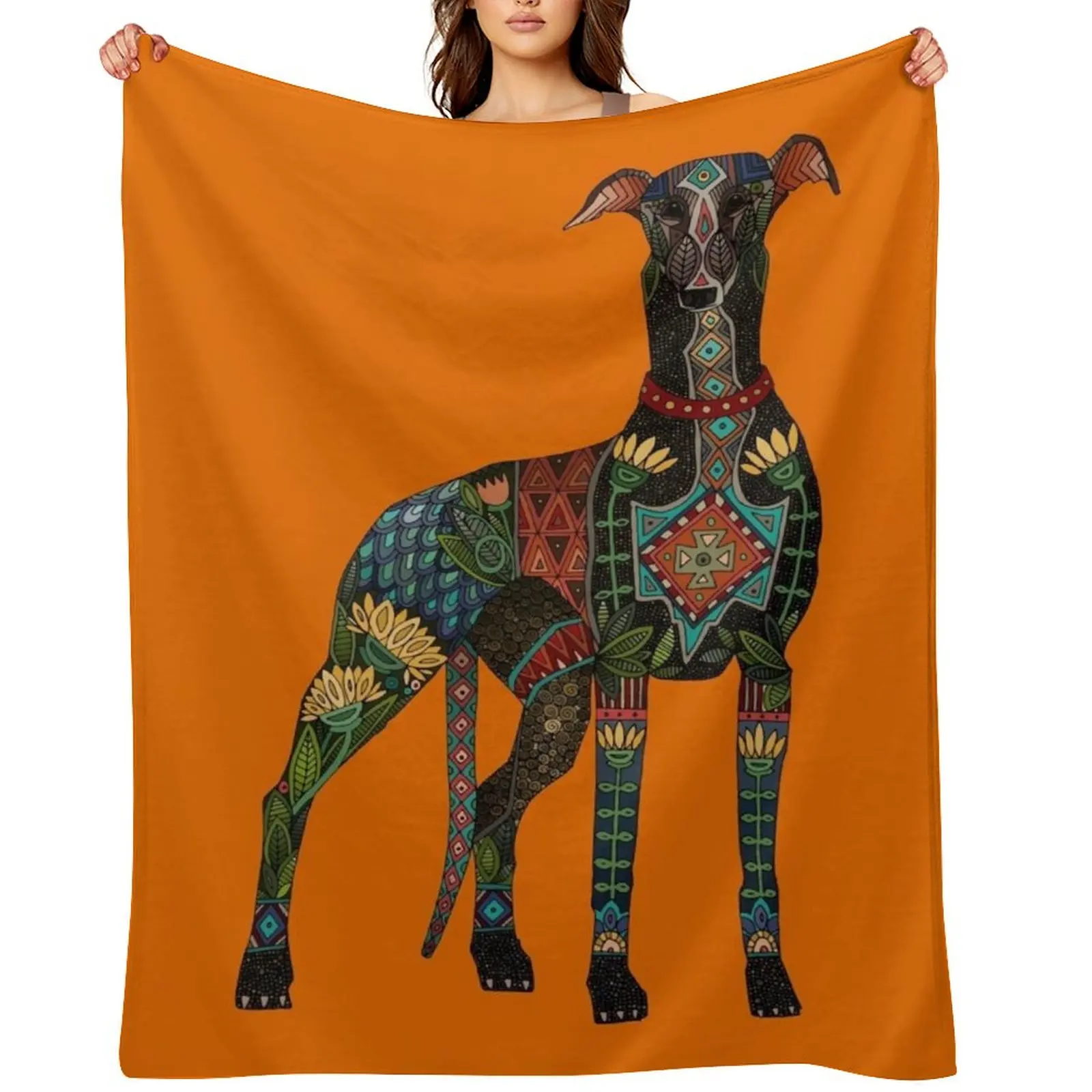 

greyhound orange Throw Blanket heavy to sleep Decoratives Extra Large Throw Blankets