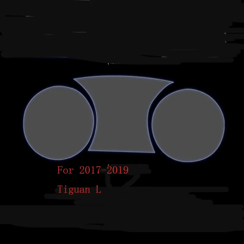 3pcs/set Car styling car accessories For 2017-2019 Tiguan L Dashboard protective film Display navigation stickers