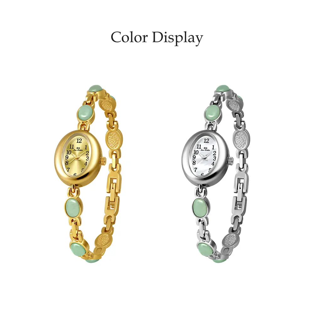 Luxury Women Watches Natural Color Jade Bracelet Quartz Women's Wristwatch Oval Small Dial Fashion Dress Watch Gifts 2025 NEW