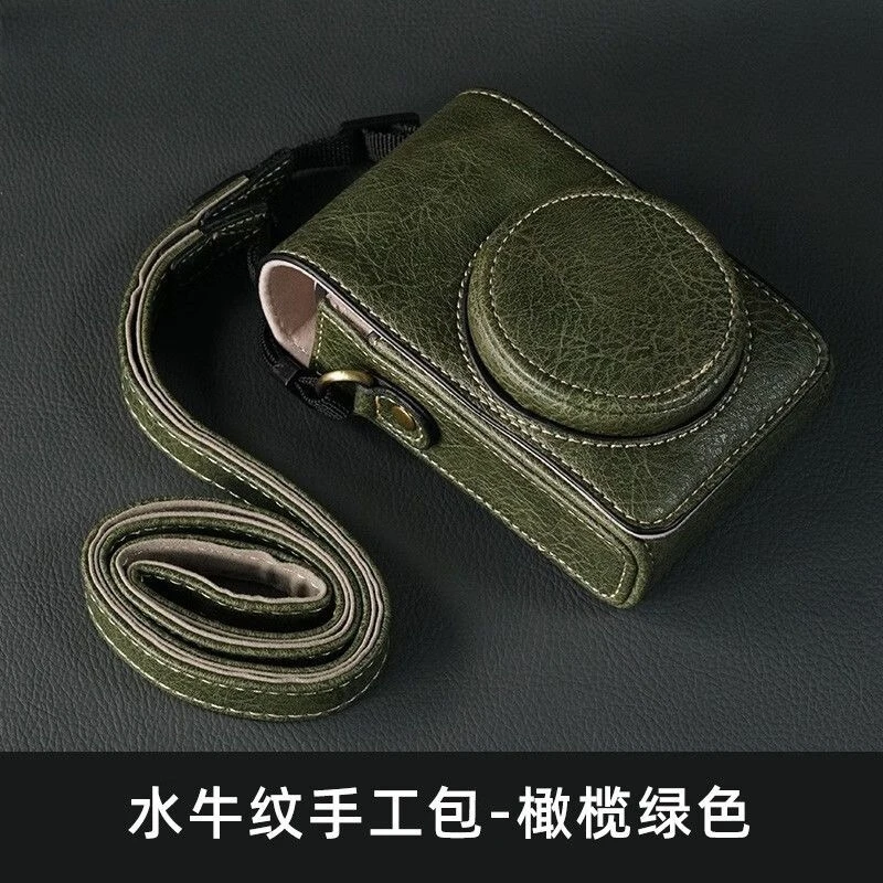 For Sony ZV1 ZV1F ZV1M2 LX10 RX100 II III IV V M1 M2 M3 M4 M5M6 M7 PU Leather Cover Camera Storage Bag Shoulder Strap Case