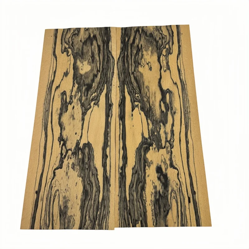 2Pcs 0.5Mm Natural Landscape Figure Veneer, Bookmatched, Guitar Body Veneer, DIY Marquetry Veneer, Size 50X18cm