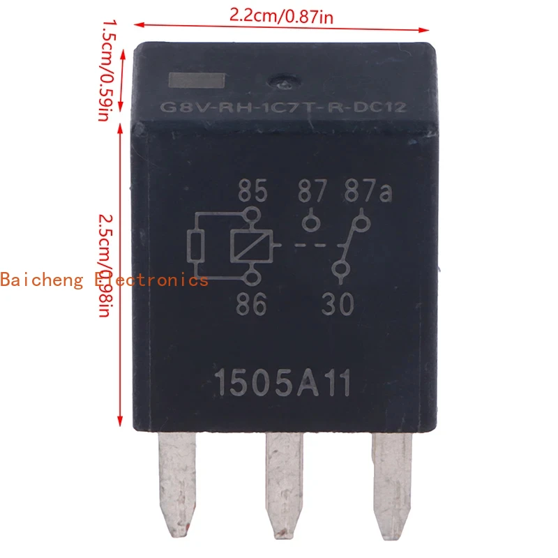 1PCS G8V-RH-1C7T-R-DC12 G8V 1C7T RDC12 12V Automotive Relay SPDT 35A 12VDC 5 Pins