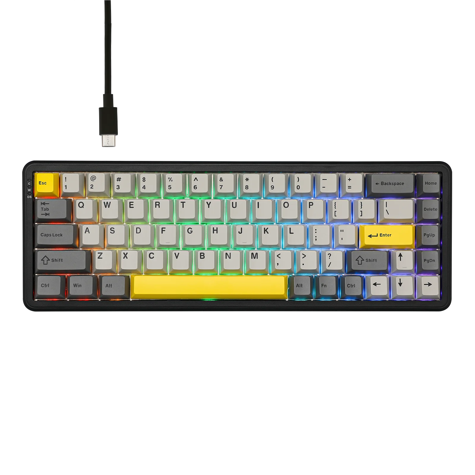 AJAZZ AK680 MAX Flagship Edition 68-Key Top Structure Wired Mechanical Keyboard with 8K Polling Rate RGB Backlight for Gaming