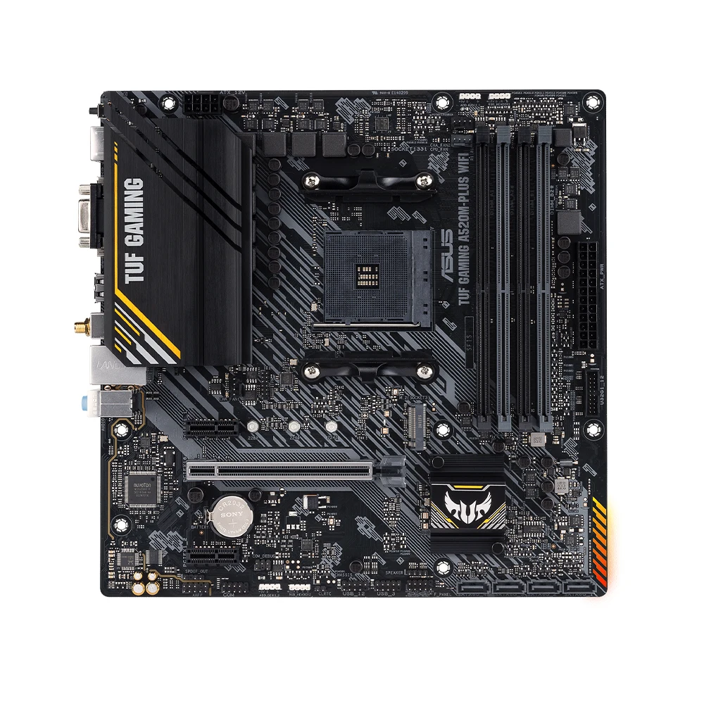 ASUS TUF GAMING A520M-PLUS WIFI Motherboard Supports Ryzen 5 5600G 5600X Ryzen 7 5700X 5800X3D CPU AMD A520 4xDDR4 128GB HDMI