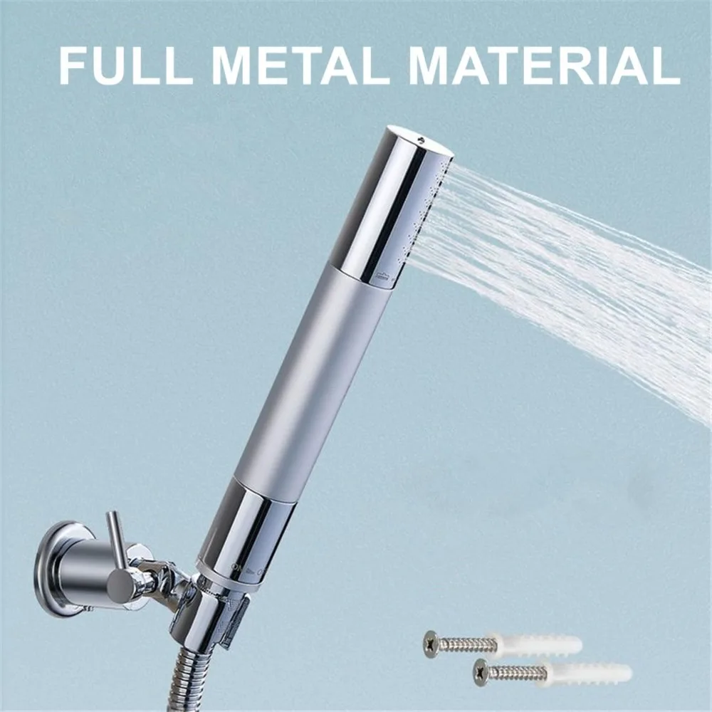 Suporte de cabeça de chuveiro de metal completo, suporte de cabeça de chuveiro ajustável de 180 graus, suporte de chuveiro de mão montado na parede, porta de chuveiro com parafusos