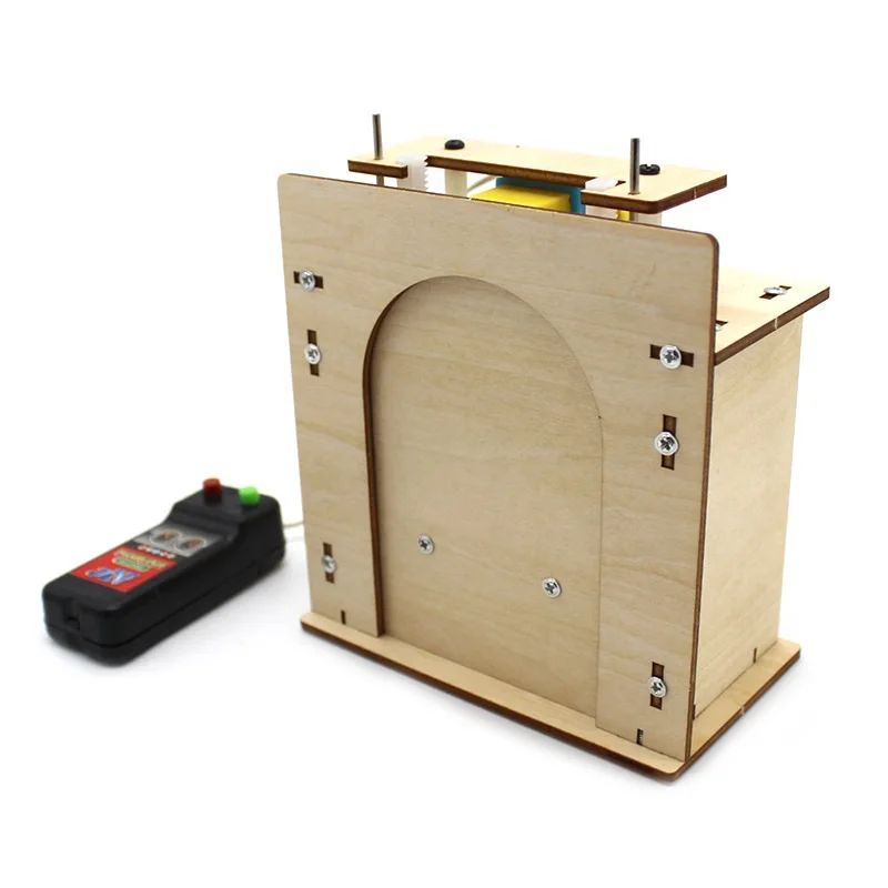 Jouets en bois pour enfants, télécommande électrique, porte de Garage, jouets scientifiques, Kits créatifs éducatifs STEM