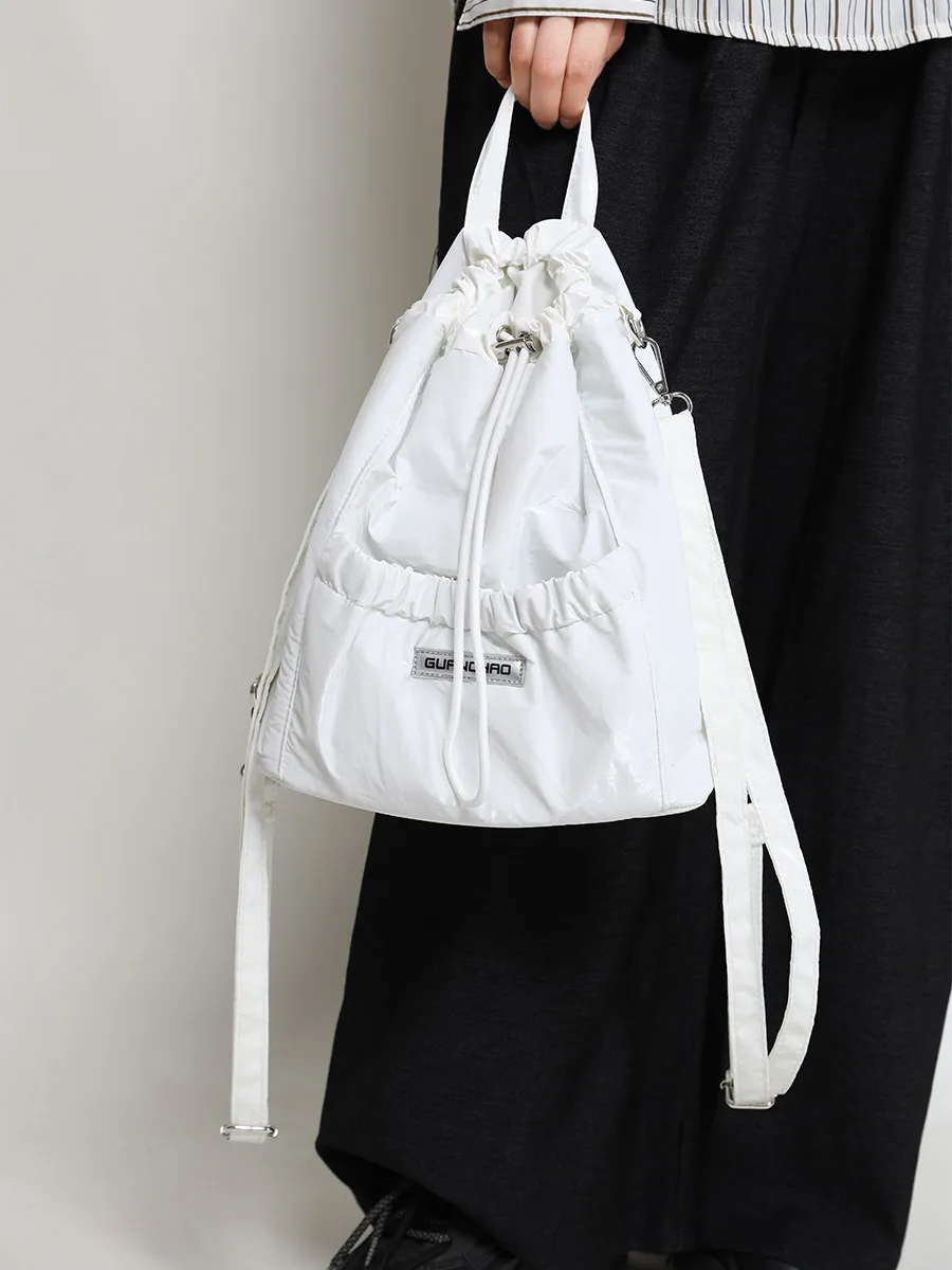 

Новый Оригинальный Дизайн 2026: Модный Женский Рюкзак-Мешок в Спортивном Стиле — Простой, Повседневный, Универсальный, Портативный