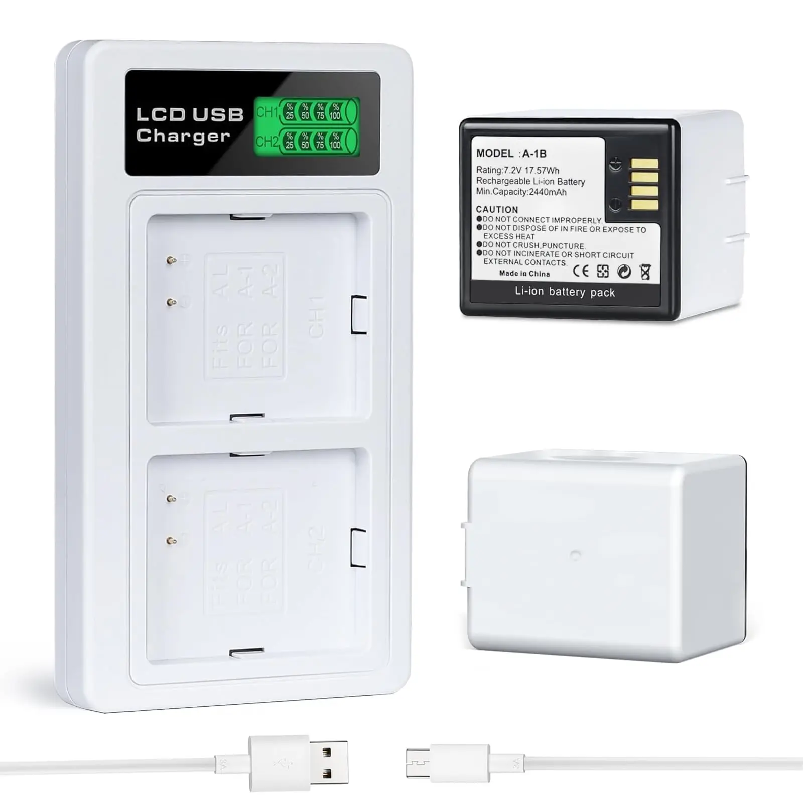 

Комплект из 2 аккумуляторов, совместимых с камерами Arlo Pro 5S 2K, Pro 4, Pro 3, Ultra 2 и Ultra, VMC4040P VMA5400, с двойным зарядным устройством с ЖК-дисплеем