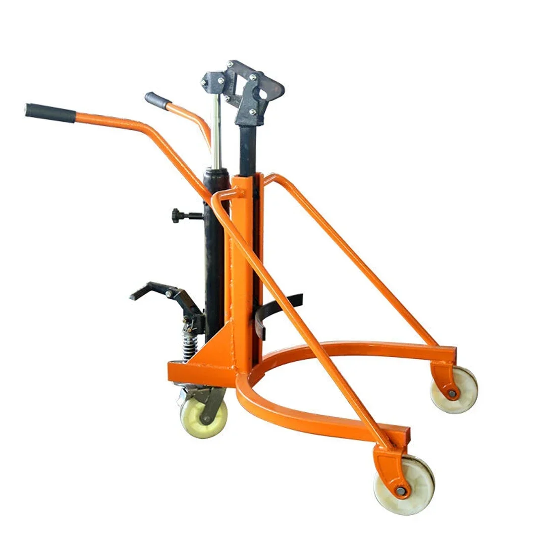 Portable hydraulic oil barrel forklift home small multi-functional eagle mouth bite iron-plastic dual-purpose special artifact