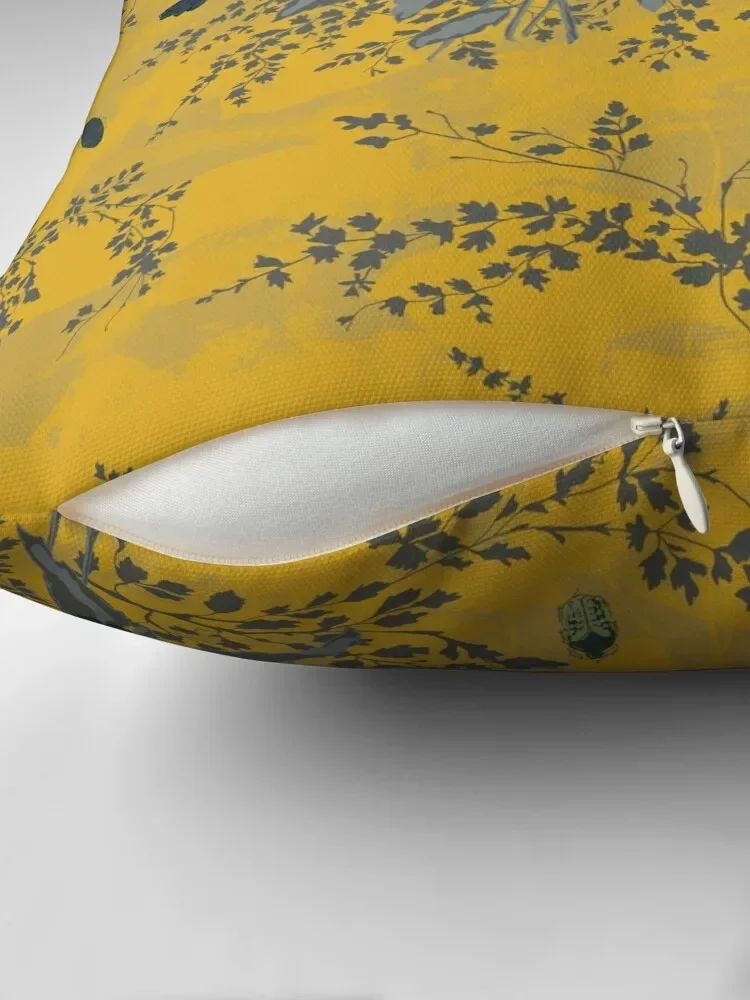 Flowers & Bugs (yellow) Taksidermia Throw Pillow Marble Cushion Cover Pillowcases Cushion Covers Sofa Pillow