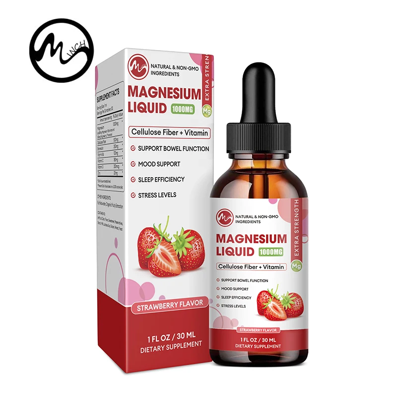 Magnesium Glycinate Liquid Drop, Sleep Support Vegan Non-GMO 30Ml