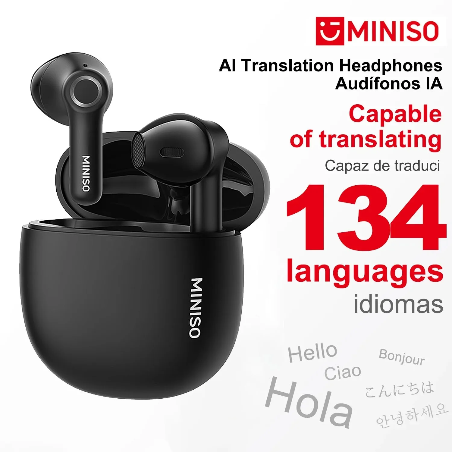 MINISO X52 AИ-Беспроводные наушники с микрофоном ИИ-Гарнитура для перевод