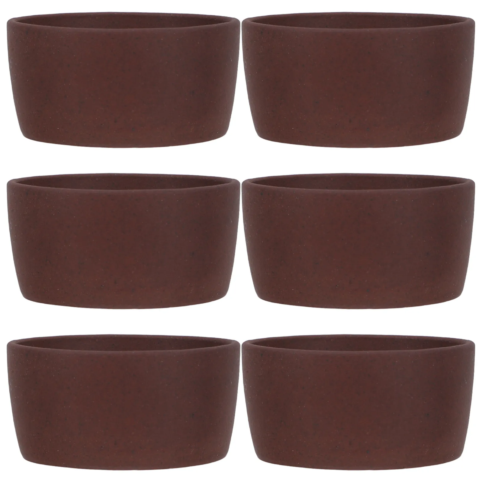 6Pcs Zisha Chinese Tea Cups Handleless Mini Kungfu Tasting Set Traditional Ceramic Teaware for Gongfu Ceremony Loose Leaf Tea