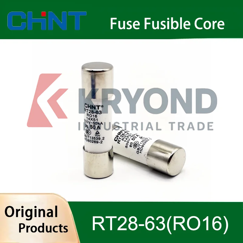 10 Uds CHINT RT28-63 (RO16) 2A 4A 6A 10A 16A 20A 25A 32A 40A 50A 63A fusible enlace 14X51 fusible núcleo producto Original