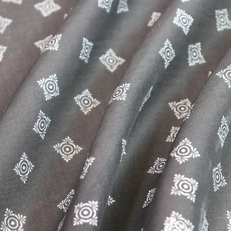 High-quality Natural 100% Pure Ramie Printed Fabric, Suitable for Dresses, Robes, and Summer Thin DIY Handmade Designer Fabrics